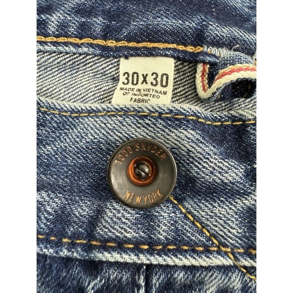 Todd Snyder Selvedge Straight Leg Jeans 12.5oz Cotton Distressed Denim Sz 30x29 - Picture 6 of 12
